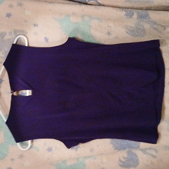 Calvin Klein Purple Sleeveless Blouse Size MP Like New - Picture 4 of 6